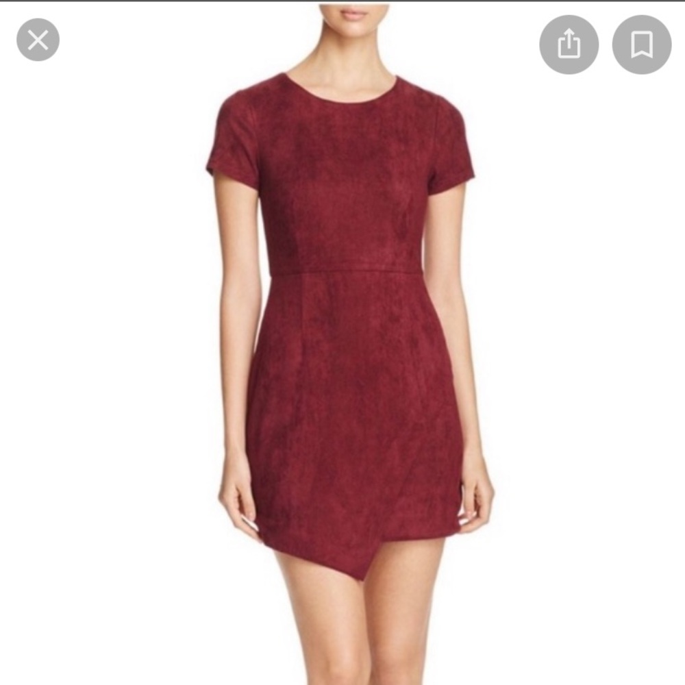 Like new Aqua burgundy faux suede mini dress